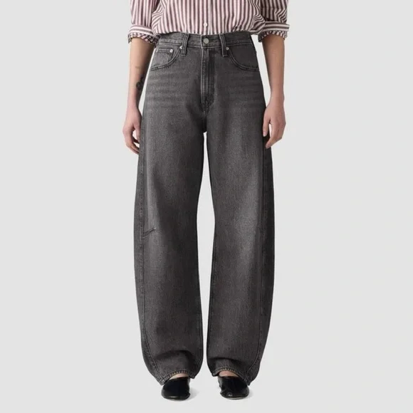 Levi’s Cinch Barrel Leg Women Jeans in Faded Black - Picture 1 of 13